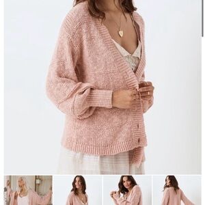 Spell pearl on pearl cardigan light Pink small